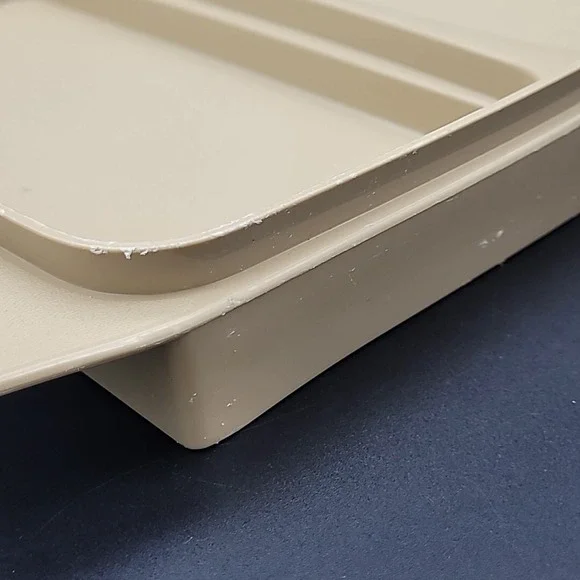 Vintage Tupperware Almond Deviled Eggs Keeper Tray w Lid 723 722 - Picture 8 of 12